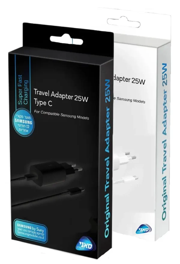 סט ראש וכבל מטען קיר סאני 25W