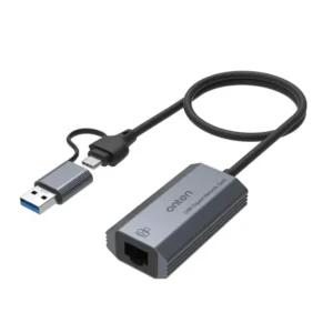 מתאם מחיבור USB 3.0/Type-C לכניסת כבל רשת מבית Onten דגם OTN-UE101