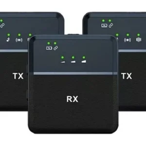 זוג מיקרופונים Dash אלחוטיים מקצועיים עם משדר דגם K205 למכשירי סלולר מחשבים ומצלמות